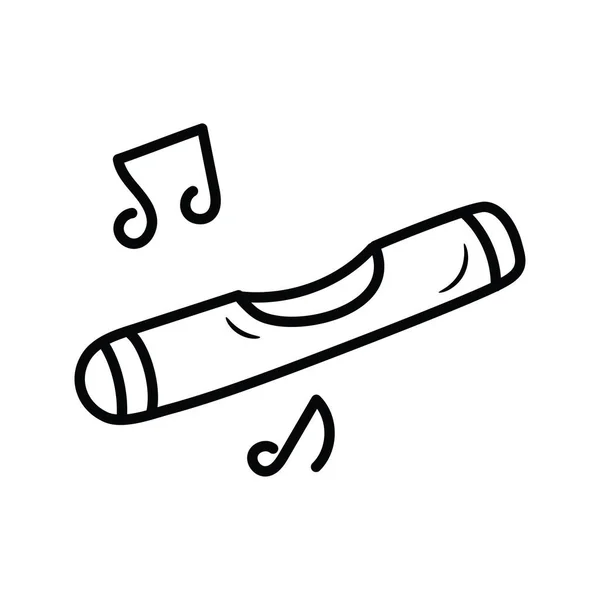 Klave Vektor Garis Besar Icon Desain Ilustrasi Simbol Musik Latar - Stok Vektor
