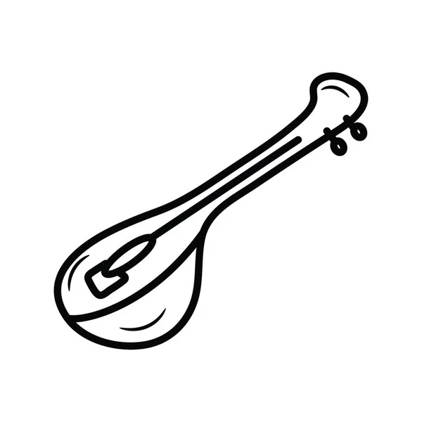 Play Vector Bosquejo Icono Diseño Ilustración Símbolo Musical Sobre Fondo — Vector de stock