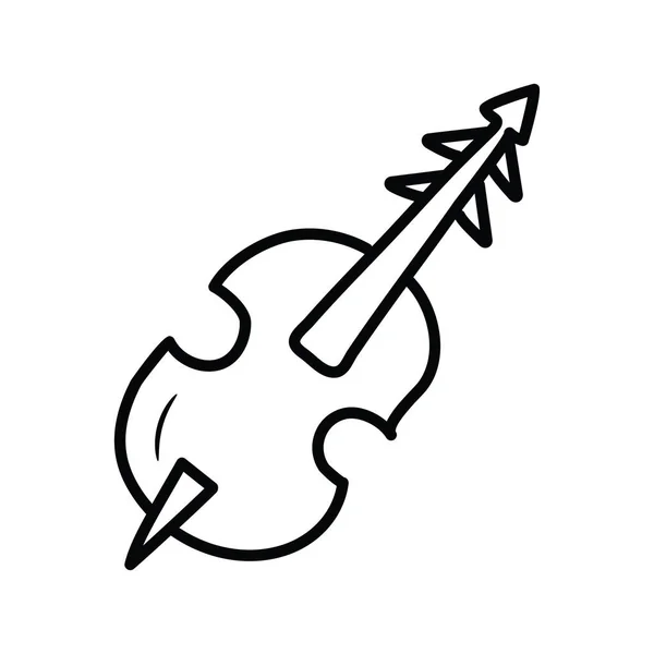 Houbový Úsměv Vektorový Obrys Icon Design Ilustrace Hudební Symbol Bílém — Stockový vektor