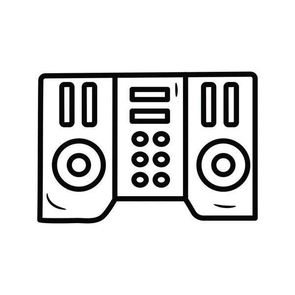 Музика Векторний Контур Ілюстрація Дизайну Піктограм Музичний Символ Білому Фоні — стоковий вектор