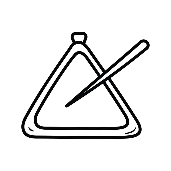 Музичний Трикутник Заповнений Векторний Контур Ілюстрація Піктограми Дизайну Музичний Символ — стоковий вектор