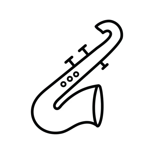 Saxa Telefone Vetor Esboço Icon Design Ilustração Símbolo Música Fundo — Vetor de Stock