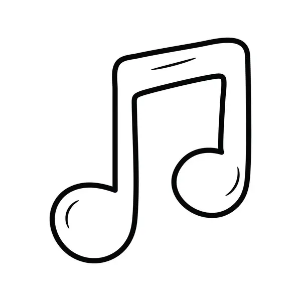 Vektor Musik Menguraikan Ilustrasi Icon Design Simbol Musik Latar Belakang - Stok Vektor