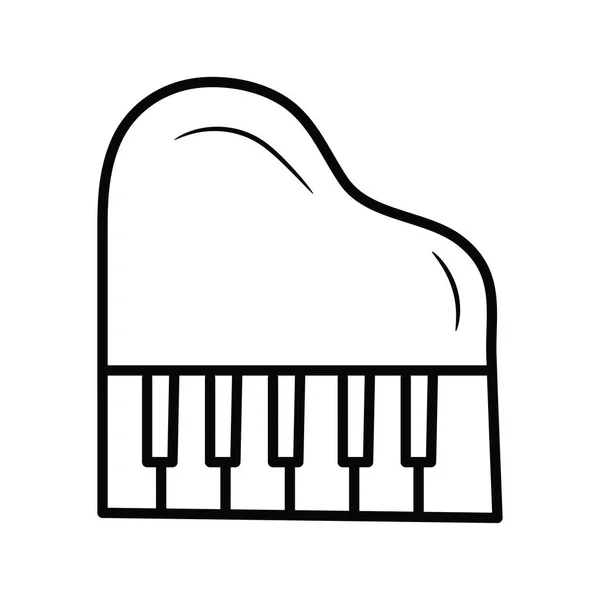 Desenho Vetor Piano Icon Design Illustration Símbolo Música Fundo Branco —  Vetores de Stock
