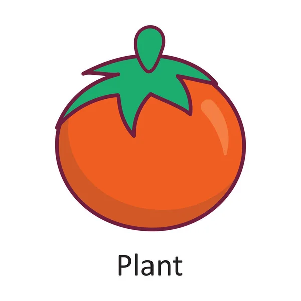 Növényi Vektor Töltve Körvonal Ikon Design Illusztráció Nature Symbol Fehér — Stock Vector
