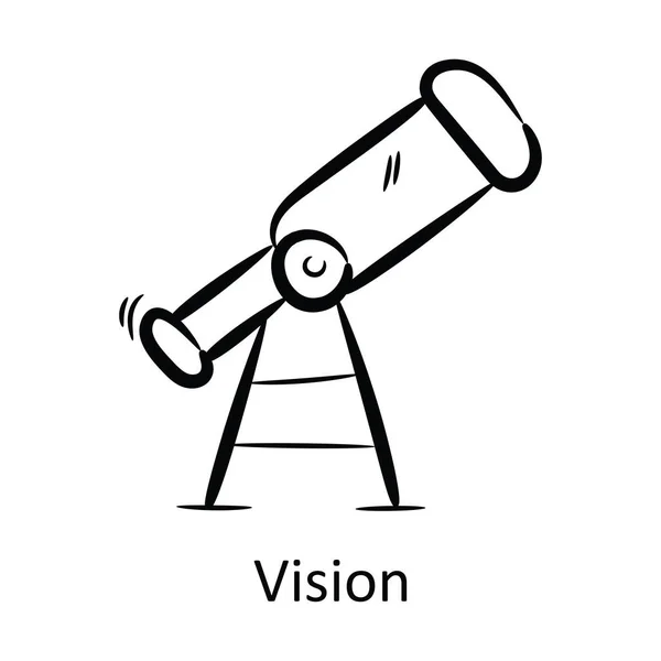 Бачення Контур Іконок Дизайн Ілюстрація Символ Керування Проектами Білому Тлі — стоковий вектор