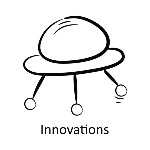 Inovações Esboço Icon Design Ilustração Símbolo Gerenciamento Projeto Fundo Branco —  Vetores de Stock