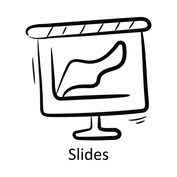 Slides Esboço Ícone Design Ilustração Símbolo Gerenciamento Projeto Fundo Branco — Vetor de Stock