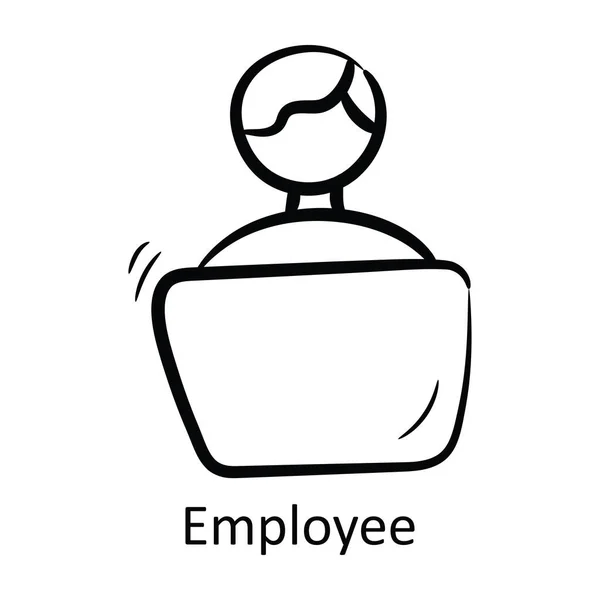 Απασχολούμενος Εικονίδιο Εικονίδιο Σχεδιασμός Εικόνα Σύμβολο Διαχείρισης Έργου Άσπρο Υπόβαθρο — Διανυσματικό Αρχείο