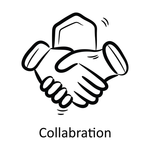 Ilustracja Projektu Ikony Współpracy Symbol Zarządzania Projektami Białym Tle Pliku — Wektor stockowy