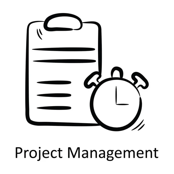 项目管理大纲图标设计说明 白底Eps 10文件的项目管理符号 — 图库矢量图片