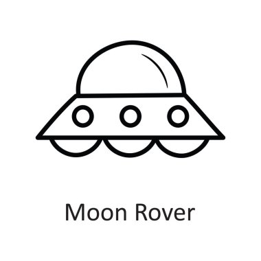 Uydu Gezgini Vektör Tasarım Tasarımı. Beyaz arkaplan EPS 10 Dosyasında Uzay Sembolü