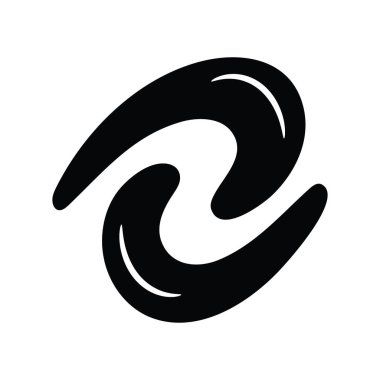 Galaxy Vektörü katı Simge Tasarımı çizimi. Beyaz arkaplan EPS 10 Dosyasında Uzay Sembolü