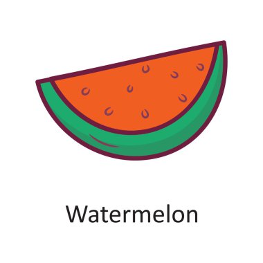 Karpuz Vektörü Tasarım tasarımı tasarımı taslağı. Beyaz arkaplan EPS 10 Dosyasında Seyahat Sembolü