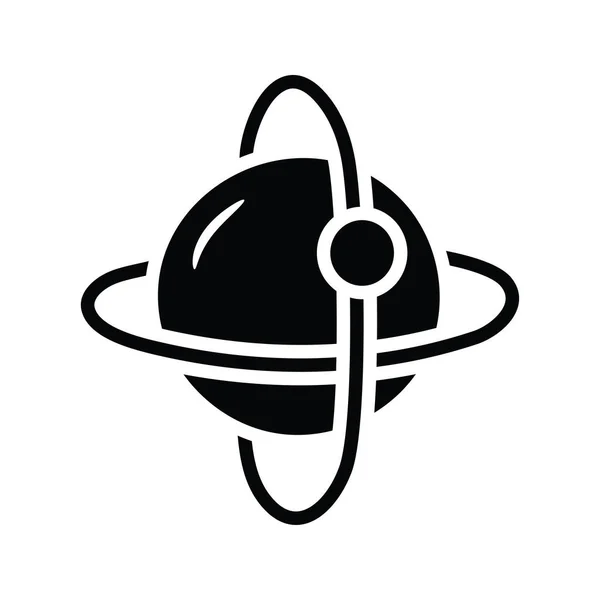 Orbit Vector Solid Icon Ilustración Diseño Símbolo Espacio Sobre Fondo — Vector de stock