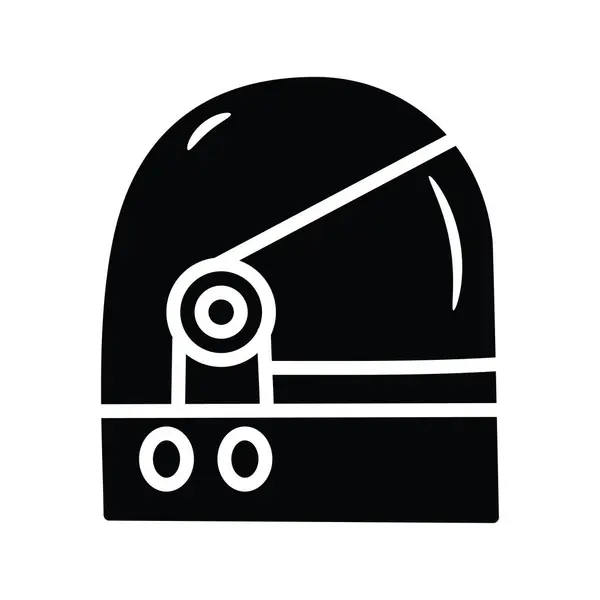 Space Helmet Vector Solid Icon Ilustración Diseño Símbolo Espacio Sobre — Vector de stock