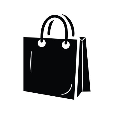 Alışveriş Vektörü katı simge tasarımı çizimi. Beyaz arkaplan EPS 10 Dosyasında Seyahat Sembolü