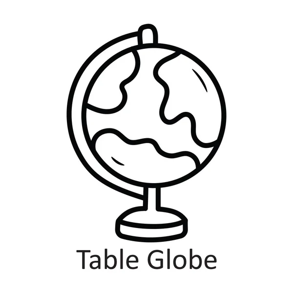 Πίνακας Globe Διάνυσμα Περίγραμμα Εικονίδιο Σχεδιασμός Εικονογράφηση Ταξιδιωτικό Σύμβολο Λευκό — Διανυσματικό Αρχείο