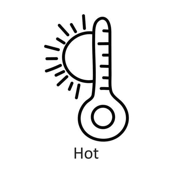 Hot Vector Outline Icon Design Illustration Reisesymbol Auf Weißem Hintergrund — Stockvektor