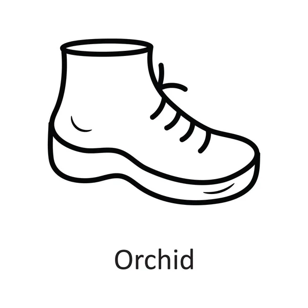 Chaussures Randonnée Vector Outline Icon Illustration Design Symbole Voyage Sur — Image vectorielle
