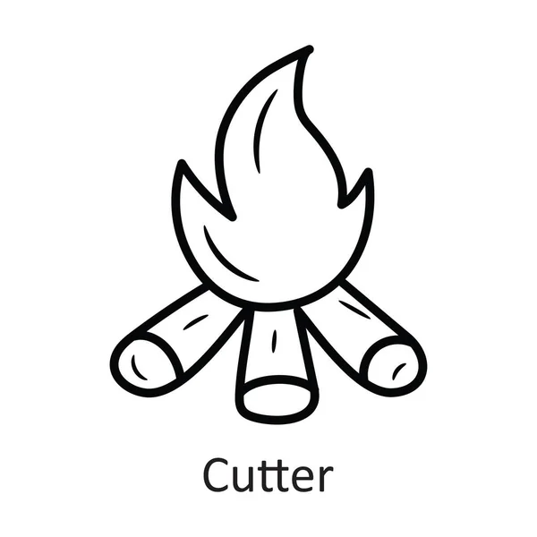 Cutter Vector Outline Icon Design Illustration Reisesymbol Auf Weißem Hintergrund — Stockvektor