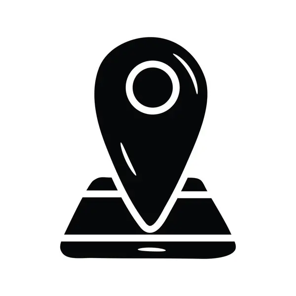 Πλοήγηση Διάνυσμα Στερεά Εικόνα Σχεδιασμός Εικονογράφηση Ταξιδιωτικό Σύμβολο Λευκό Φόντο — Διανυσματικό Αρχείο