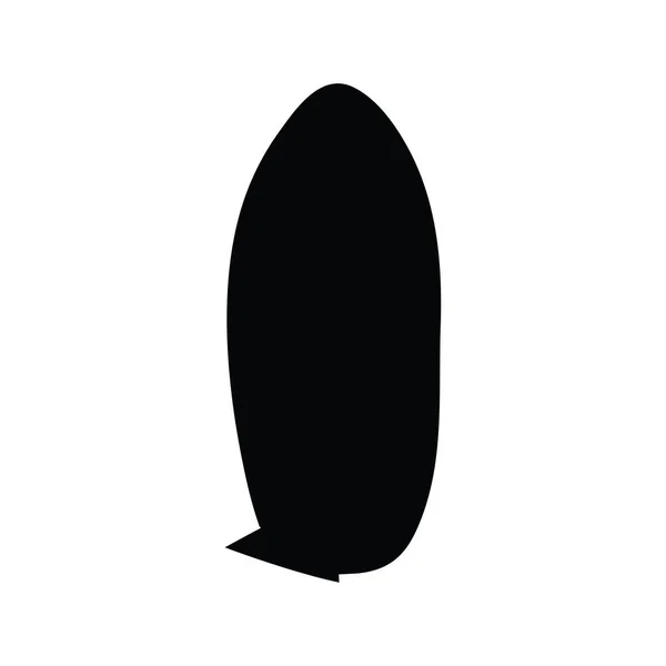 Surfingboard Vector Solid Ikon Design Illustration Resor Symbol Vit Bakgrund — Stock vektor