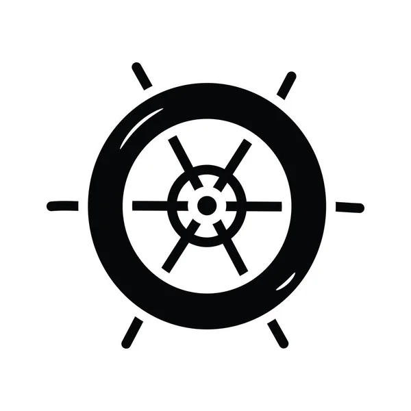 Helm Vector Solid Icon Design Illustration Travel Symbol White Background — Stock Vector