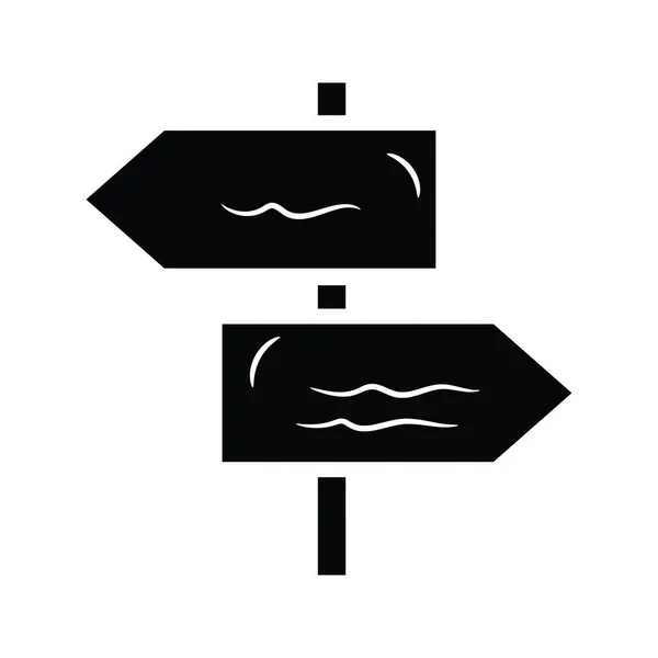 Dirección Icono Sólido Vectorial Ilustración Diseño Símbolo Viaje Sobre Fondo — Vector de stock