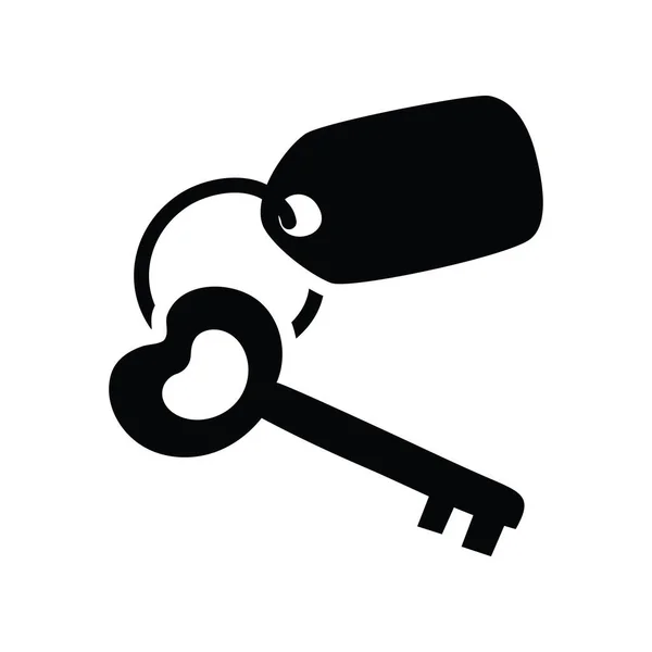 Room Keys Vector Solid Icon Design Illustration Travel Symbol White — Stock Vector