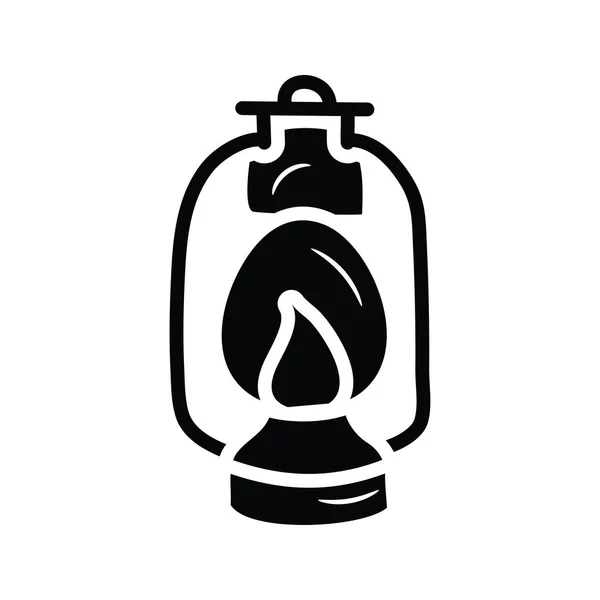 Lampa Wektor Solidna Ikona Projekt Ilustracja Symbol Podróży Białym Tle — Wektor stockowy