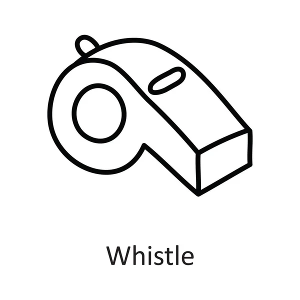 Whistle Vector Schema Icona Design Illustrazione Simbolo Allenamento Sfondo Bianco — Vettoriale Stock