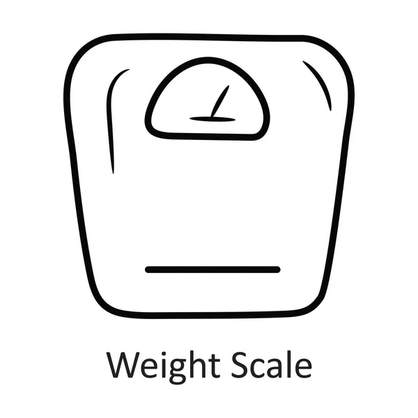 重量比例尺矢量轮廓图标设计说明 白底Eps 10文件上的修整符号 — 图库矢量图片