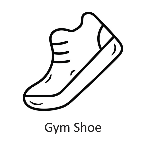 Schéma Vectoriel Chaussure Gymnase Icône Illustration Conception Symbole Entraînement Sur — Image vectorielle