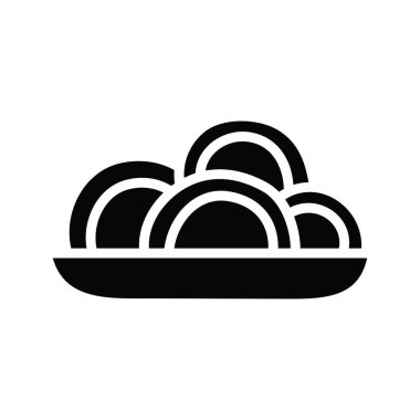 Atıştırmalık vektörü katı Simge Tasarımı çizimi. Beyaz arkaplan EPS 10 Dosyasında Fırın Sembolü