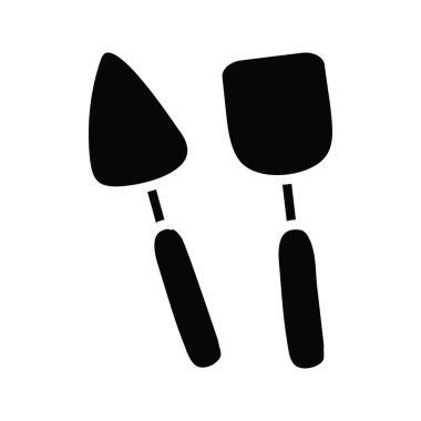 Keski Vektör Katı Simge Tasarımı çizimi. Beyaz arkaplan EPS 10 Dosyasında Fırın Sembolü