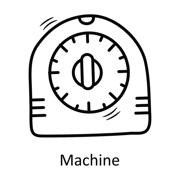 Esquema Vectorial Máquina Icono Diseño Ilustración Símbolo Panadería Sobre Fondo — Archivo Imágenes Vectoriales