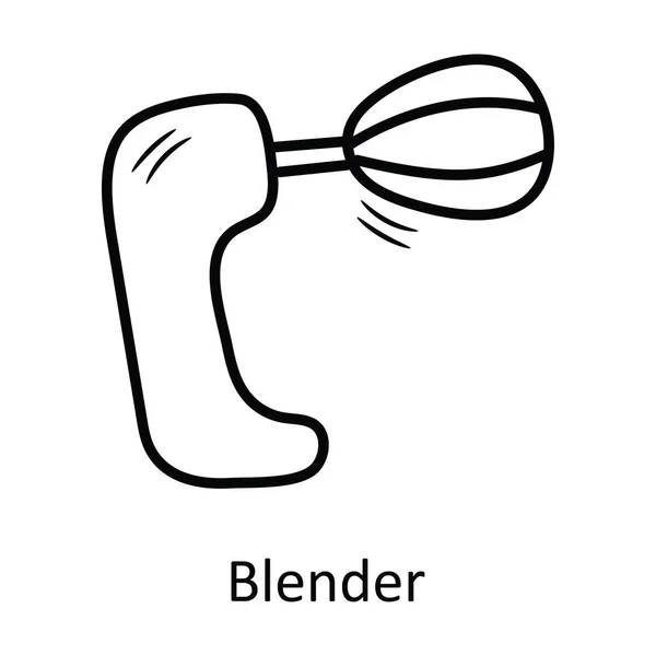 Blender Vektor Skizzieren Icon Design Illustration Bäckereisymbol Auf Weißem Hintergrund — Stockvektor