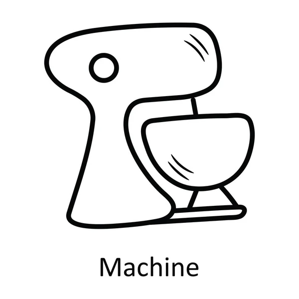 Illustration Conception Icône Contour Vectoriel Machine Symbole Boulangerie Sur Fond — Image vectorielle