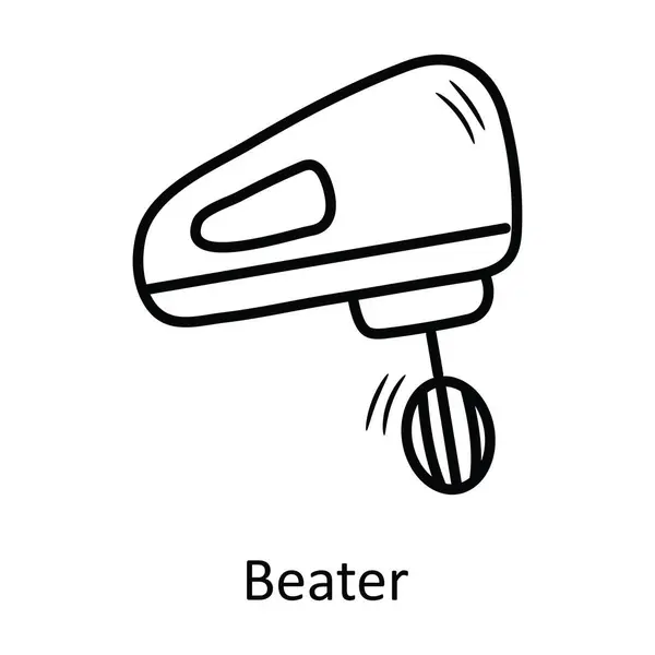 Schéma Vectoriel Batteur Illustration Icône Design Symbole Boulangerie Sur Fond — Image vectorielle
