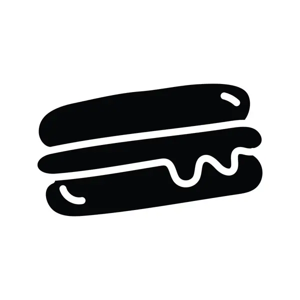 Biscoitos Vetor Sólido Icon Design Ilustração Símbolo Padaria Fundo Branco —  Vetores de Stock