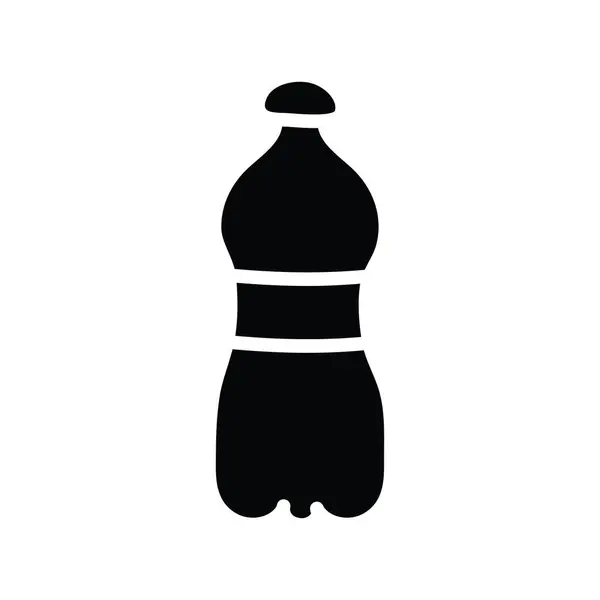 Soda Bottle Vector Solid Icon Design Illustration Bäckereisymbol Auf Weißem — Stockvektor