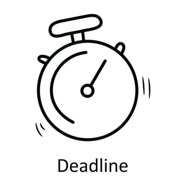 Simge Tasarımı illüstrasyonunun son teslim tarihi. Beyaz arkaplan EPS 10 Dosyasında İş Sembolü