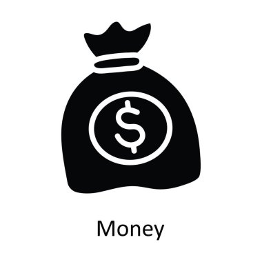 Para vektörü katı Simge Tasarım çizimi. Beyaz arkaplandaki Noel Sembolü EPS 10 Dosyası