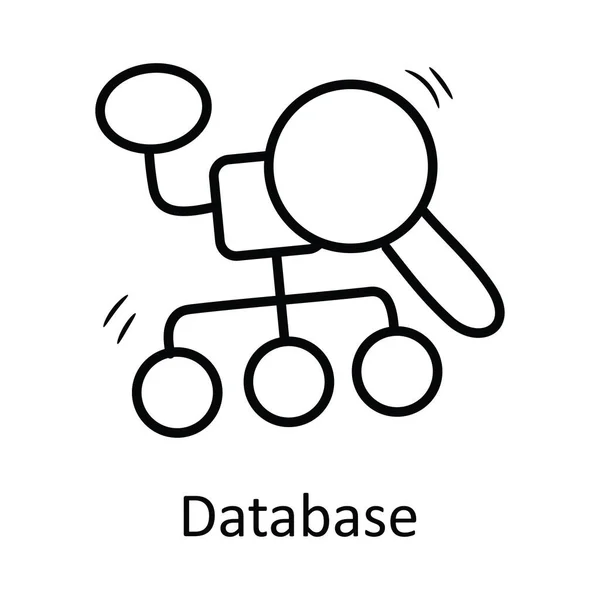 Datenbankvektorumriss Icon Design Illustration Business Symbol Auf Weißem Hintergrund Eps — Stockvektor