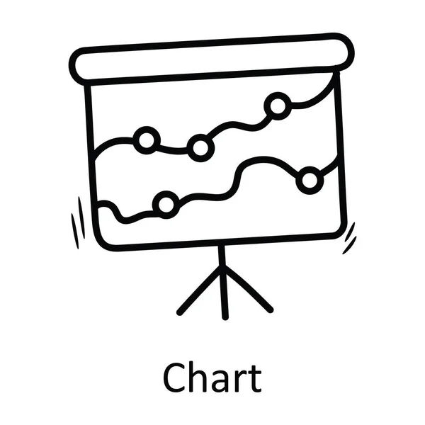 Diagrammvektorumriss Icon Design Illustration Business Symbol Auf Weißem Hintergrund Eps — Stockvektor