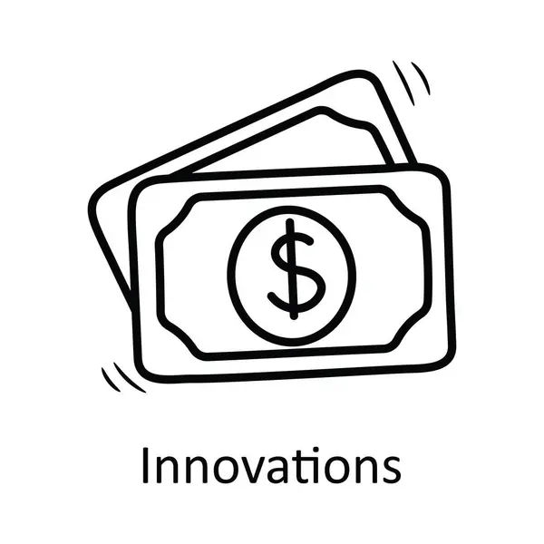 Inovações Vector Esboço Icon Design Ilustração Símbolo Negócios Fundo Branco —  Vetores de Stock