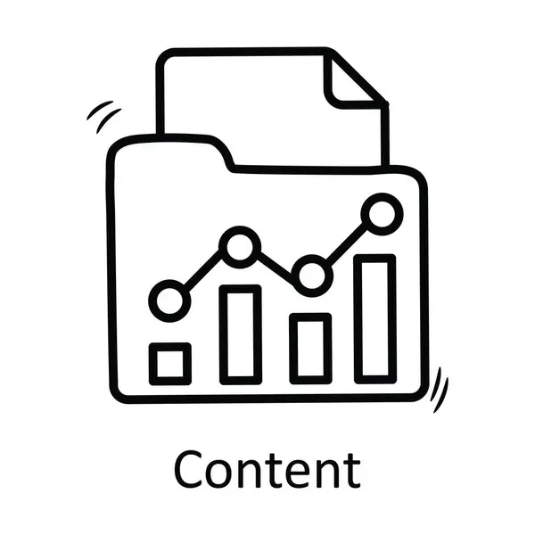 Inhaltsvektorumriss Icon Design Illustration Business Symbol Auf Weißem Hintergrund Eps — Stockvektor