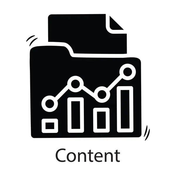 Inhaltsvektor Solide Icon Design Illustration Business Symbol Auf Weißem Hintergrund — Stockvektor