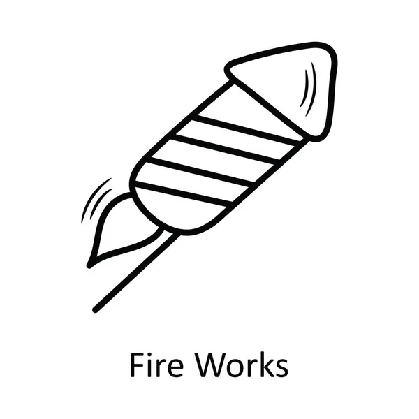 Desenho Vetor Fire Works Icon Design Illustration Símbolo Natal Fundo — Vetor de Stock
